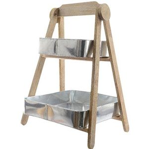 Ladder C/dienbladen, zink, 40 x 40 cm