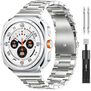 Diruite voor Samsung Galaxy Watch Ultra 47 mm armband, roestvrij staal, elektroplate horlogeband voor Samsung Galaxy Watch Ultra 47 mm armbanden