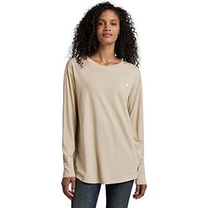 G-STAR RAW Lash Fem Loose R T Ls Dames T-Shirt, beige/kaki (bruin rijst 4107-d309)