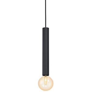 EGLO Cortenova Hanglamp, snoerhanger met 1 lichtpunt, industrieel, modern, stalen hanglamp in zwart, eettafellamp, woonkamerlamp met E27-fitting