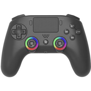 Subsonic - Manette sans fil pour PS4 / Playstation 4 – manette bluetooth avec LED, vibrations et prise pour casque gaming - Noire