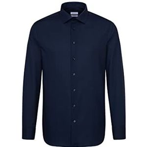 Seidensticker Kent Shaped Fit Zakelijk overhemd voor heren, blauw (Dunkelblauw 19), 43 heren, Blauw