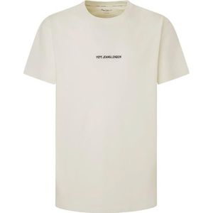 Pepe Jeans T-shirt Clayton pour homme, Beige (blanc craie), M