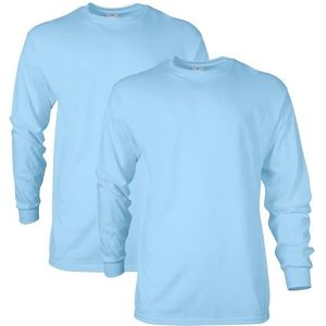 GILDAN T-shirt voor heren (2 stuks), Lichtblauw (2 stuks)