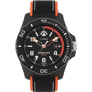 Timex Expedition North Freedive 46 mm herenhorloge - zwarte wijzerplaat - zwarte kast - zwarte behuizing, één maat, Expedition North® Freedive Ocean Watch 46 mm, zwart, één maat, Expedition North®,