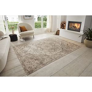 HANSE Home Oosterse woonkamertapijt, laagpolig, oosters zacht tapijt voor slaapkamer, eetkamer, woonkamer, hal, keuken, bruin, crème, 120 x 170 cm