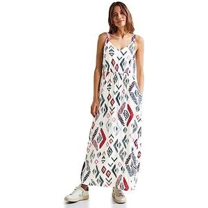 Cecil B143679 maxi-jurk met print voor dames, Vanilla Wit
