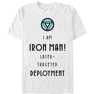 Marvel Avengers Classic Iron Deployment Organic T-shirt, uniseks, korte mouwen, wit, M, Weiss