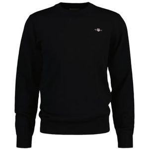GANT Ctn/Wo C-hals sweatshirt voor heren, zwart.