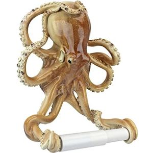 Design Toscano Octopus Beach Toiletpapier, toiletpapier, badkamerdecoratie, badkamerdecoratie