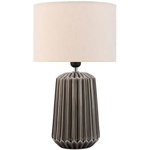 Pauleen Classy Delight 48217 bedlampje van stof en keramiek, boho-stijl, beige/grijs, max. 20 W