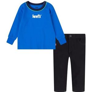 Levi's Kids LVB Poster Logo Ringer & Denim 6EF959 trainingspak tricot, Skydiver, 3 maanden baby jongens, Skydiver, 3 maanden, Skydiver