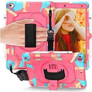 ipad 10.2 hoes, ipad 9/8/7e generatie met penhouder en polsband, hoes voor ipad 10.2 inch 2021/2020/2019