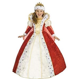 Ciao Koningin Rusland meisjeskostuum rood/wit, 5-7 jaar, rood/wit, Rood/Wit