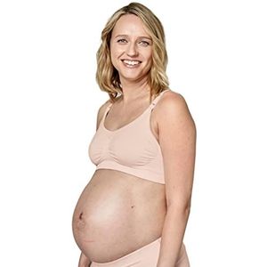 Medela Keep Cool BH | Naadloze zwangerschaps- en borstvoedingsbeha met zachte stof met 2 ademende zones voor comfortabele ondersteuning, S/CHAI kleur