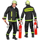 Widmann - Kostuum brandweerman, levensredder, vuurfighter, jas en broek, carnaval, themafeest