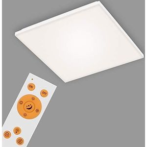 Briloner Verlichting - Dimbaar ledpaneel zonder lijst, kleurtemperatuurregeling met afstandsbediening, 24 W, 2800 lumen, wit, 450 x 450 x 75 mm (l x b x h)