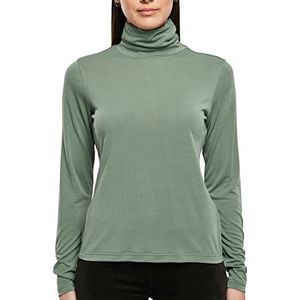 Urban Classics Dames Modal Turtleneck Longsleeve T-shirt dames, Salvia, L, Salvia