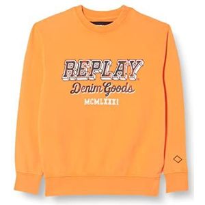 Replay Sweatshirt voor heren, Lichtgevend oranje 443