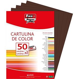 Fixo Paper 11120346 karton, A3, 180 g, chocoladebruin, 50 vellen