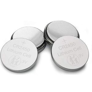 VERBATIM Premium Lithium-knoopcelbatterijen CR2450, 4 stuks, 3 V, 580 mAh, lithiumbatterijen voor klok, autosleutels, afstandsbediening, camera, speelgoed en andere, lithiumknoopcel