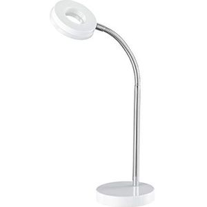 Reality leuchten LED tafellamp met LED-licht, 4 W, hoogte ca. 40 cm, wit, R52411101, flexibel, verchroomd
