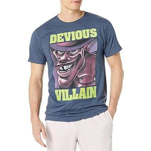 Disney Villains Devious Facilier Young T-shirt voor heren, korte mouwen, marineblauw, maat L, Heather Navy, L, Heather Navy