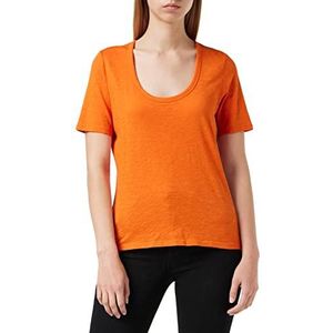 Marc O'Polo Dames T-Shirt 6215551305, Oranje (Sunbaked 258), S, oranje (Sunbaked 258)