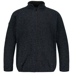 JP 1880 Heren grote maten grote maten herenkleding L-8XL Jay-PI gebreide fleece jas outdoor 802394, Donkermarineblauw