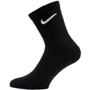Nike U NK Everyday Cush Crew 3PR sokken, uniseks, volwassenen, Zwart (Zwart/Wit), XL