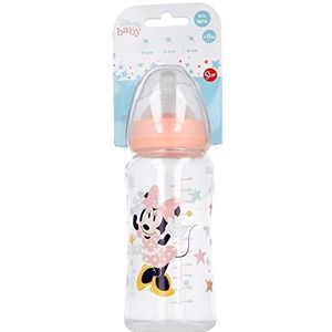 Ronde siliconen fopspeen 3 standen 360 ml met anti-koliek systeem | Minnie Mouse (Disney Baby)