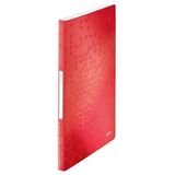 Leitz Wow 46320026 Porte-vues Format A4 40 pochettes Capacité 80 feuilles Rouge