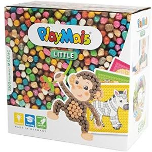 PlayMais Mosaic Kleine knutselset voor meisjes en jongens vanaf 3 jaar | meer dan 2300 onderdelen & 6 mozaïeksjablonen | stimuleert creativiteit en motoriek (Little Zoo)