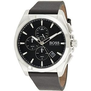 BOSS Grandmaster Herenhorloge, chronograaf, kwarts, zilver., riem