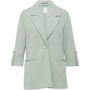QS Blazer interlock avec manches retroussées, Vert sauge, 44