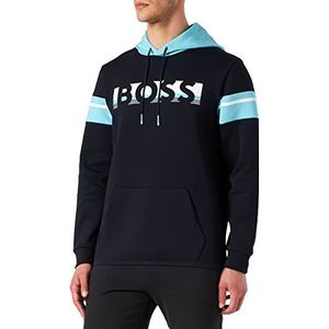 BOSS Soody 1 Uniseks hoodie met logo, Donkerblauw 403