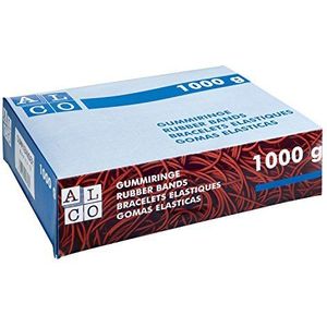 ALCO-Albert 760 elastieken 130 x 4 mm, 1 kg, rood