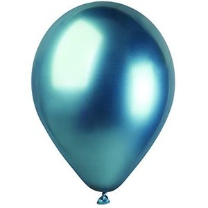 Set van 50 hoogwaardige natuurlijke latex ballonnen G120 (Ø 33 cm/13 inch), metallic blauw
