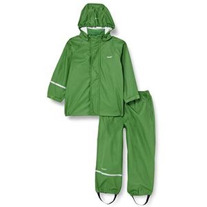 CeLaVi Basic Rainwear set olid PU regenjas unisex, Elm Groen