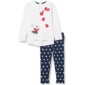 Chicco 2-delig T-shirt met lange mouwen en leggings voor kinderen, blauw, normaal 0-24, blauw, Blauw