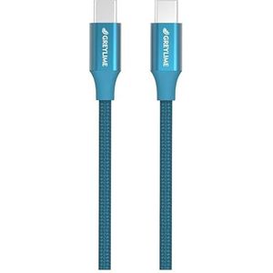 GreyLime 60W USB-C naar USB-C kabel voor MacBook, laptop, GoPro, Samsung Blue 2m