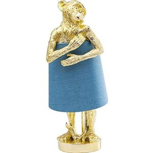 Kare Tafellamp Animal Aap, Goud/ Blauw