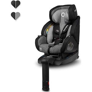 Lionelo Lukas Isofix kinderzitje groep I grootte 0-18 kg steunvoet Dri Seat Indoor geschikt voor voor- en achteruit versnellingen TÜV ECE R129 (grijs)