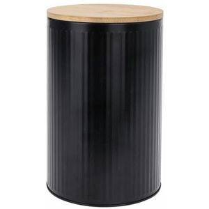 BigBuy Home Zwarte pot bamboe 10 x 10 x 15,5 cm 1 l