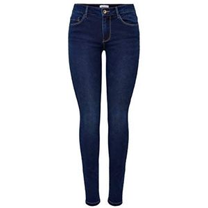 Only ONLROYAL Life REG SK BJ61-2 Jeans, Dark Blue Denim, 30 extra shorts voor dames, Blauw