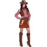 Widmann Cowgirl kostuum voor volwassenen, M, rood/bruin