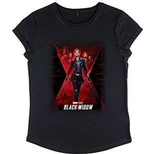 Marvel Black Widow Official damesposter met lange mouwen, zwart.