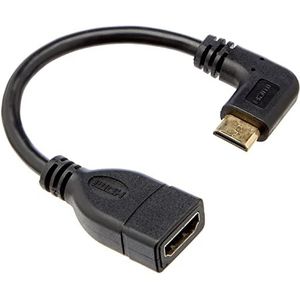 System-S 48933429 adapterkabel mini HDMI mannelijk naar HDMI vrouwelijk 90° hoek