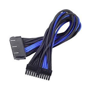 SilverStone SST-PP07-MBBA - 30cm Carte mère 24pin vers 24pin Cable d'extension manchonné, noir bleu