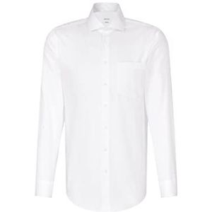 Seidensticker Heren business overhemd regular fit shirt, wit (wit 01), 39 heren, Wit.